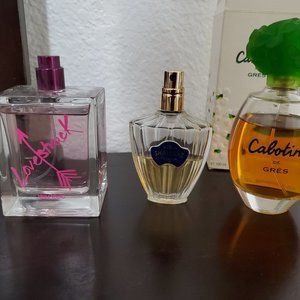 Bundle of 3, Vera Wang lovestrucks, Cabotine de Gres, Shalimar EDT